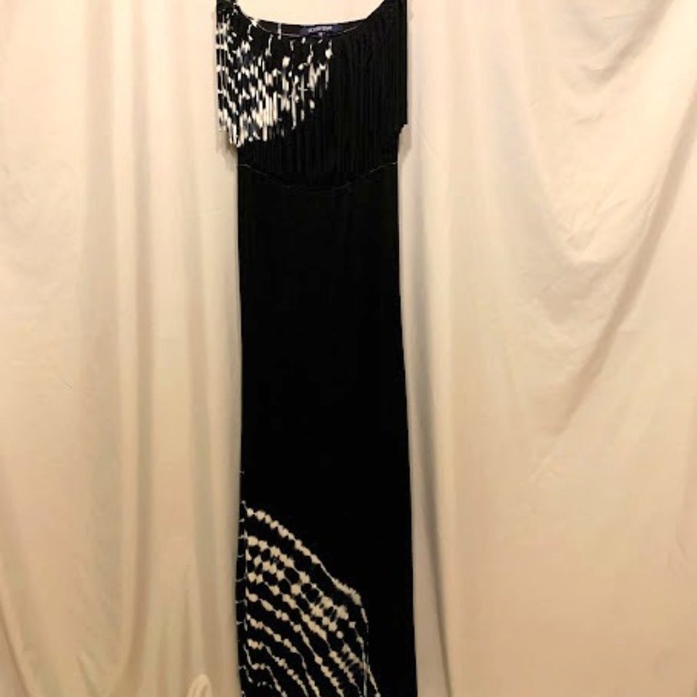 Ocean Drive Tie Dye Strapless Maxi w/Fringe